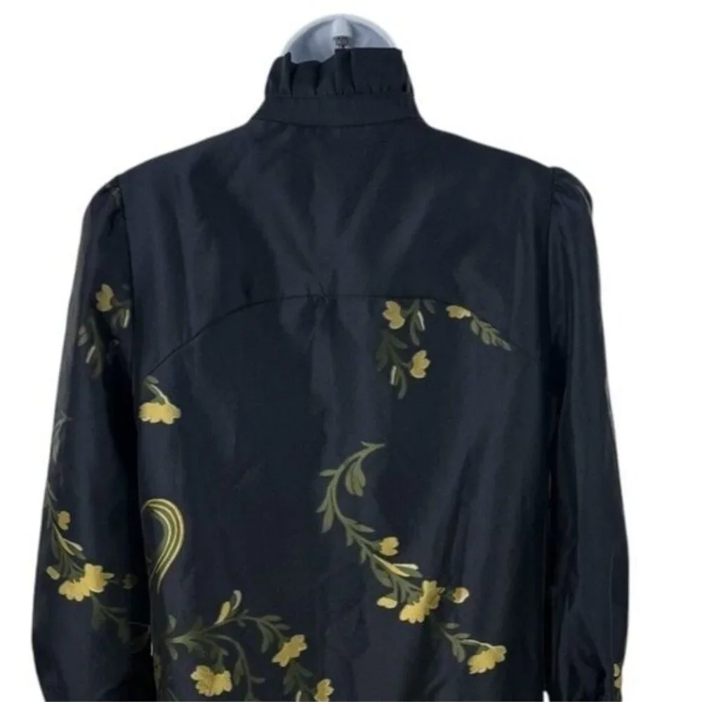 Tuckernuck | NEW Navy Jasmine Vine Jacquard Formal Palmerston Dress Size M - Picture 8 of 10